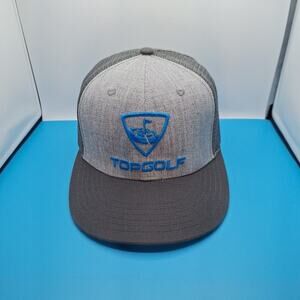 Top Golf Trucker Snapback Hat Gray and Blue Golf Hat Cap